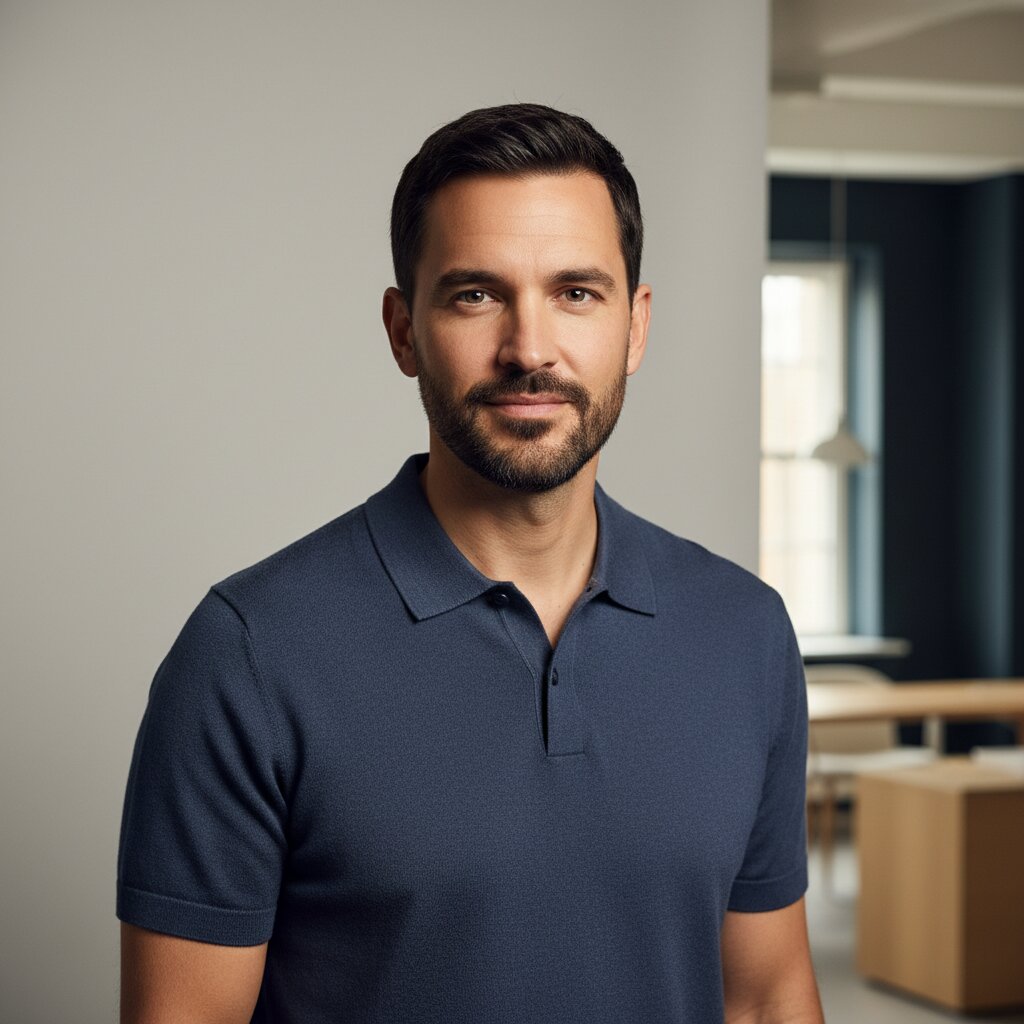 Professionelt studie-portræt af samme person